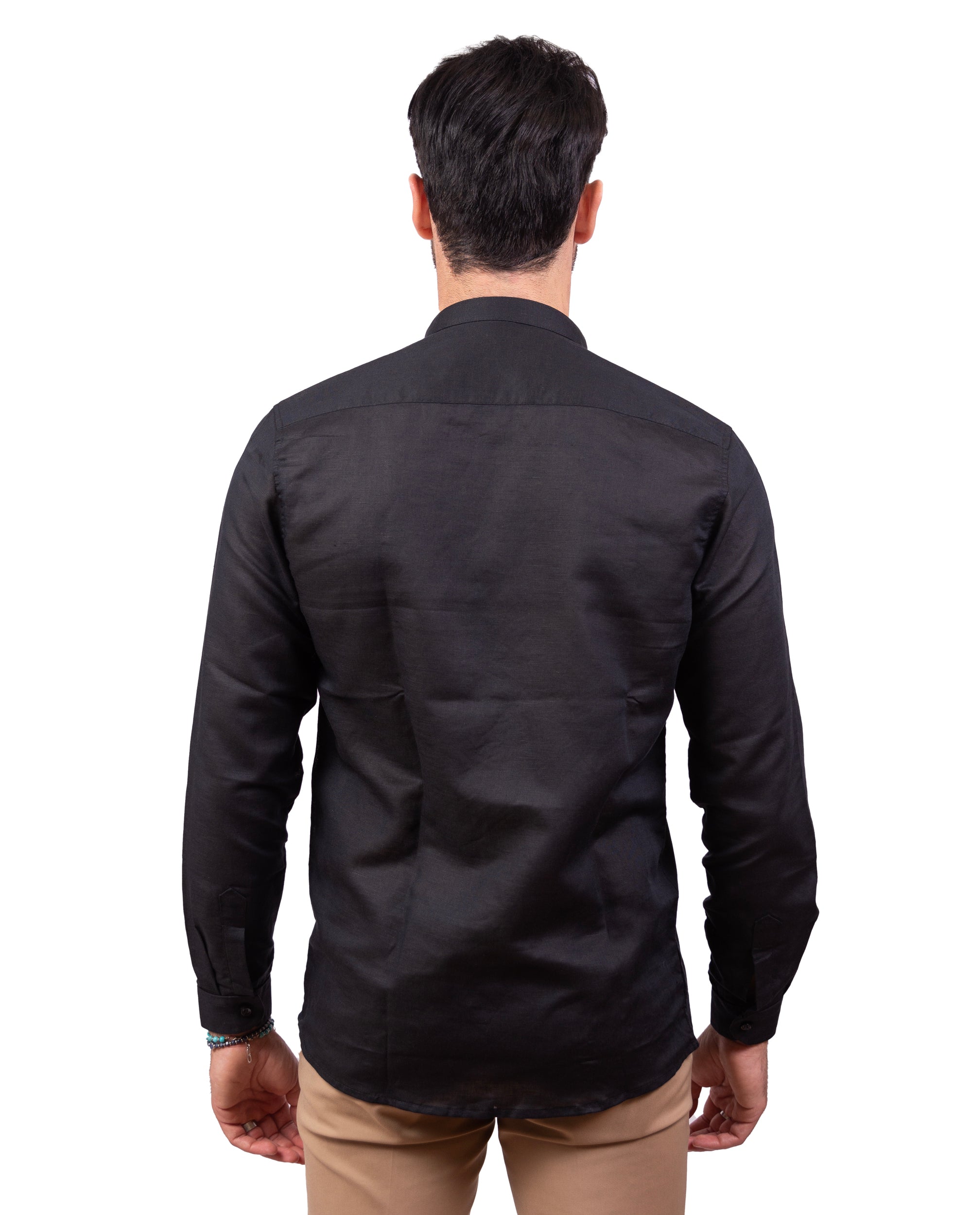 Amalfi - Camicia in Lino Nera