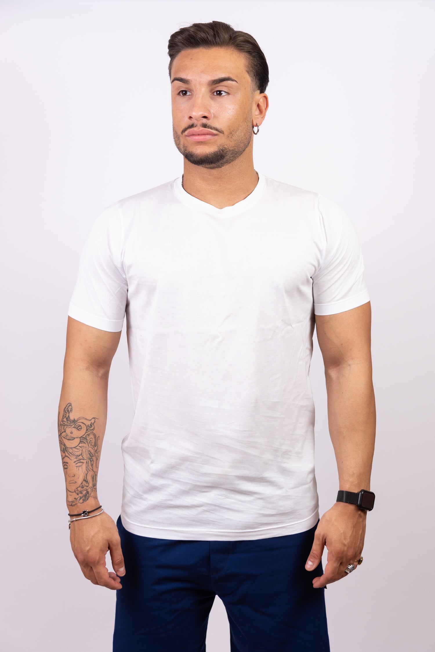 Olbia - T-Shirt in Filo di Scozia Bianca