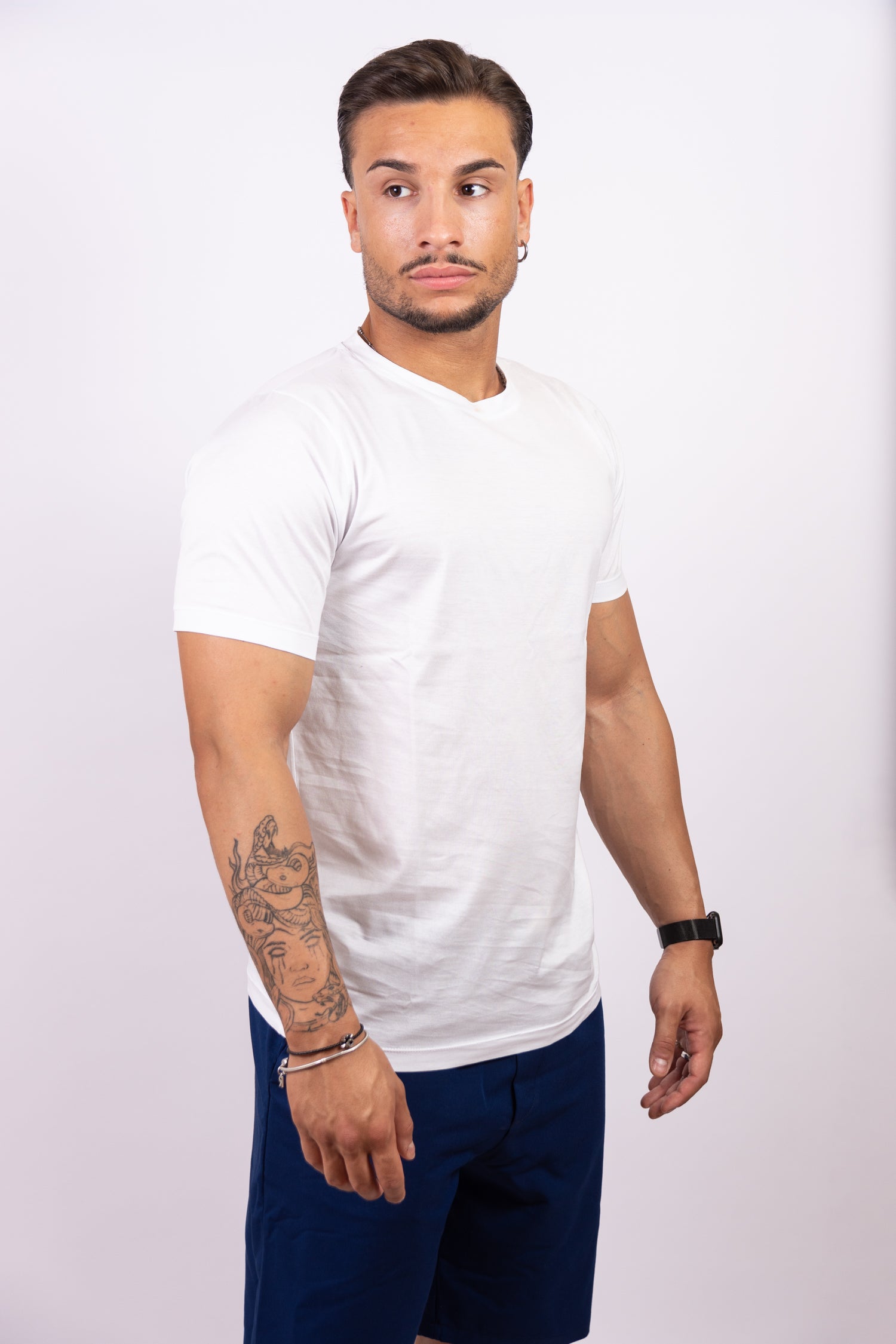 Olbia - T-Shirt in Filo di Scozia Bianca