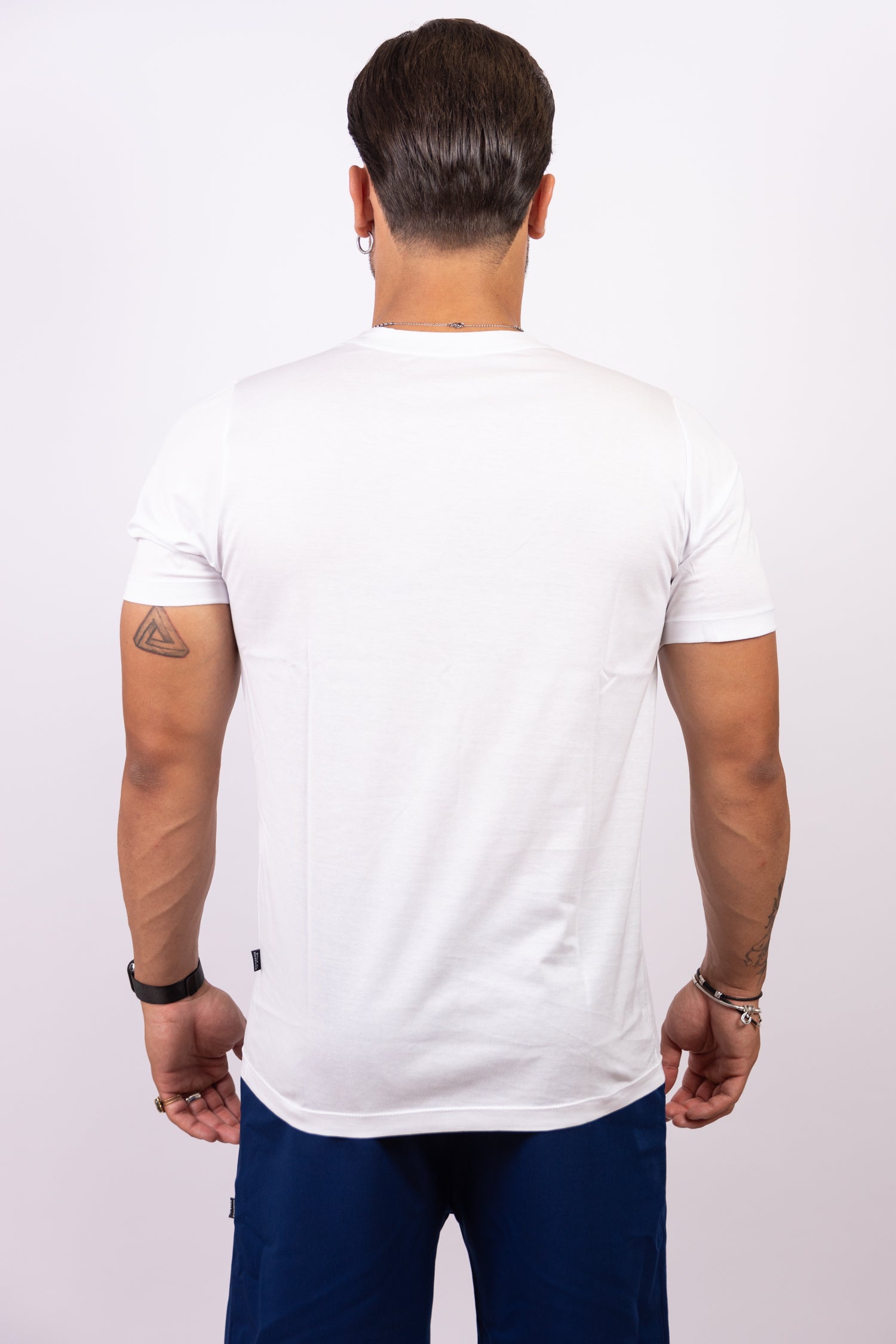 Olbia - T-Shirt in Filo di Scozia Bianca