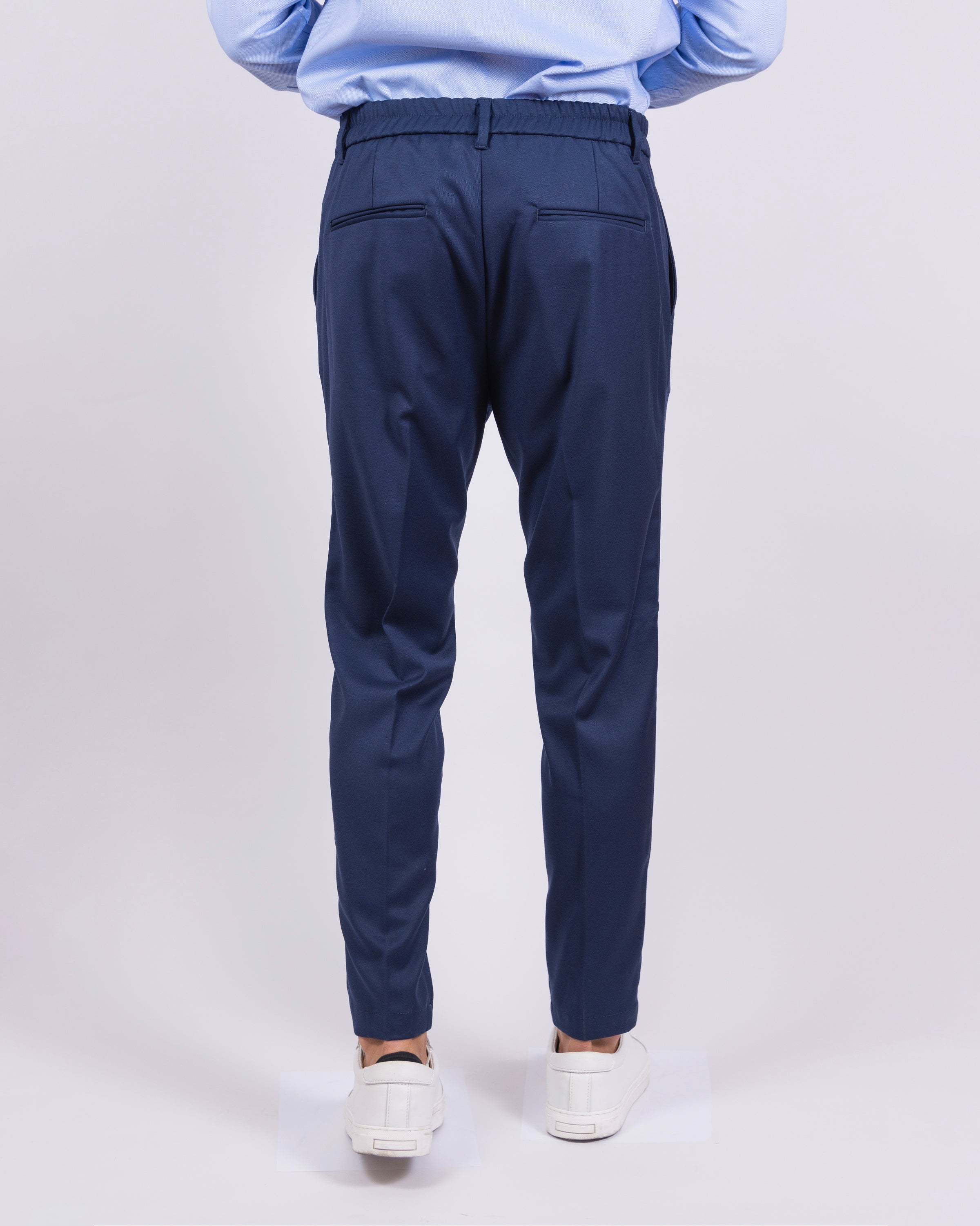 Firenze - Pantalone Sartoriale con vita elastica Blu