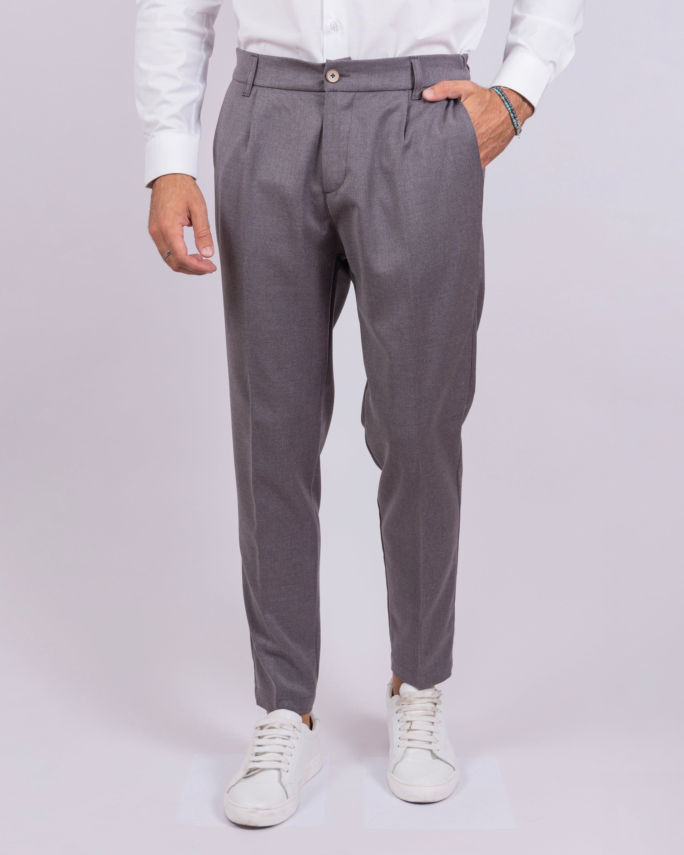 Firenze - Pantalone sartoriale con vita elastica Antracite