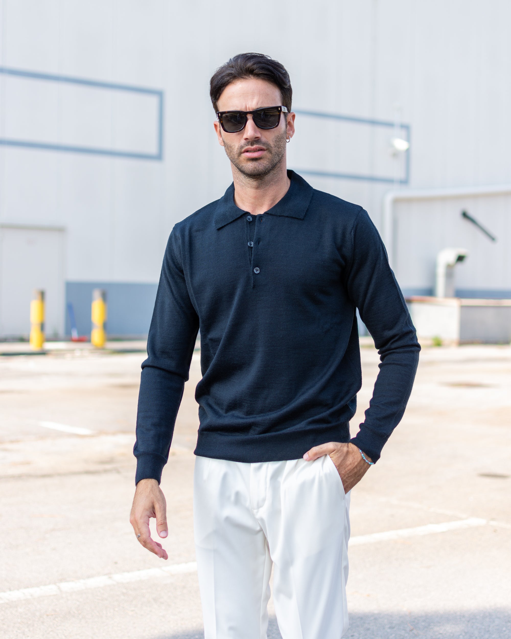 Venezia - Polo manica lunga Blu