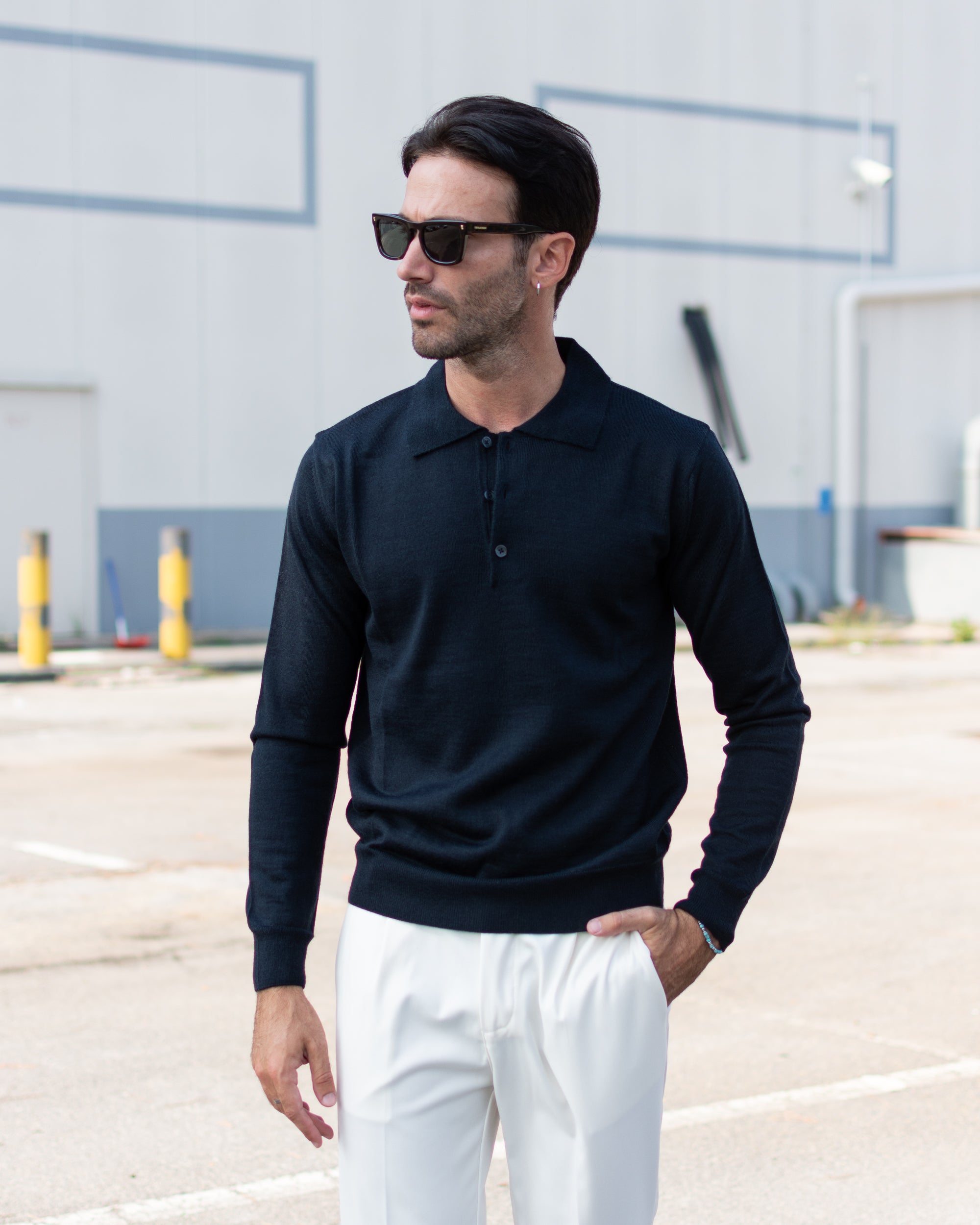 Venezia - Polo manica lunga Blu