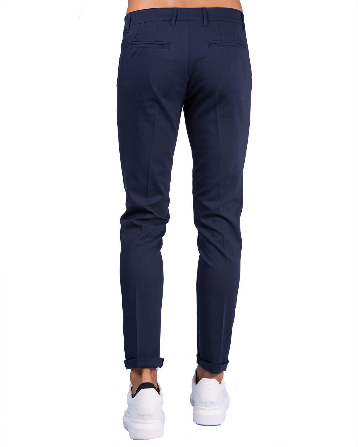 Milano - Pantalone Sartoriale Slim Fit Elasticizzato Blu