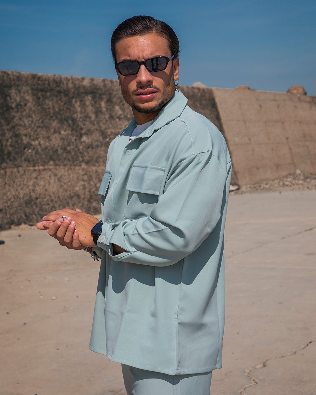 Camicia/Giacca "Orlando"- Verde Acqua