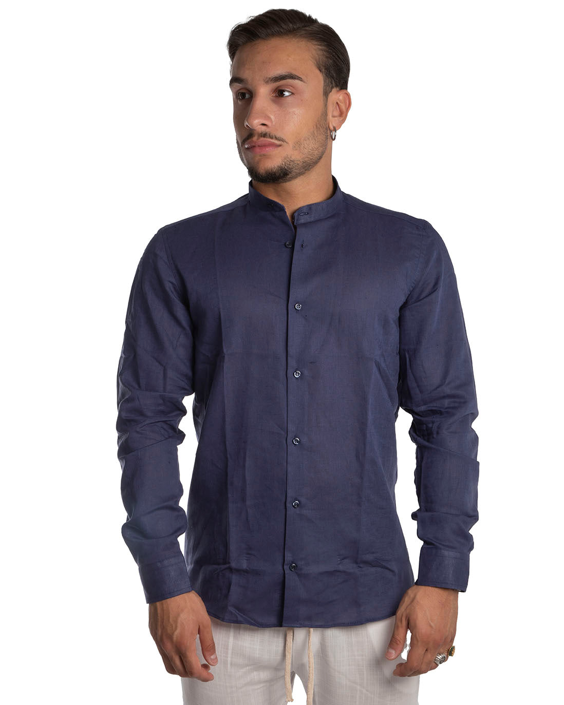 Amalfi - Camicia in lino Blu