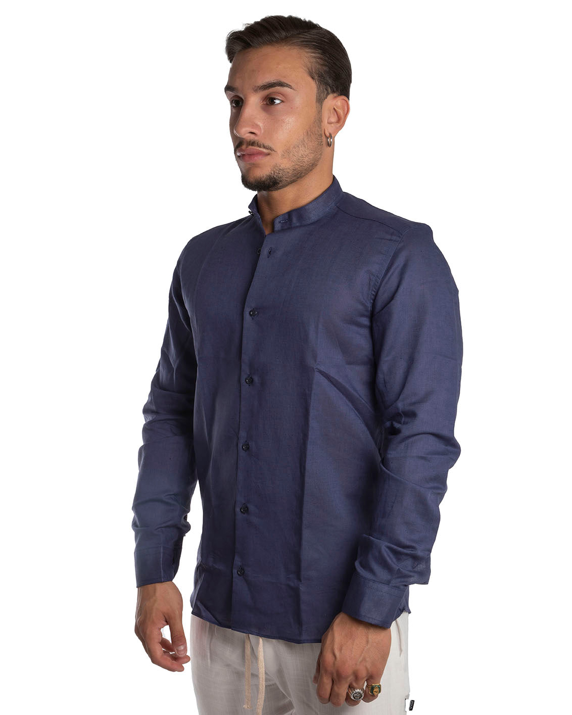 Amalfi - Camicia in lino Blu