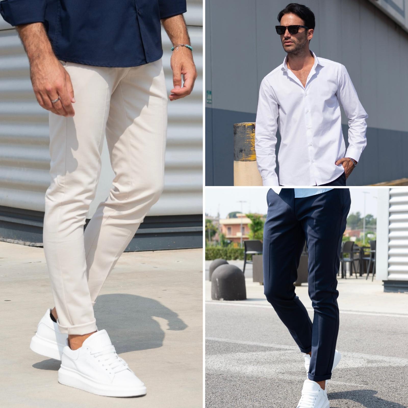 BOX "MILANO BLU/BEIGE E CAMICIA BIANCA"