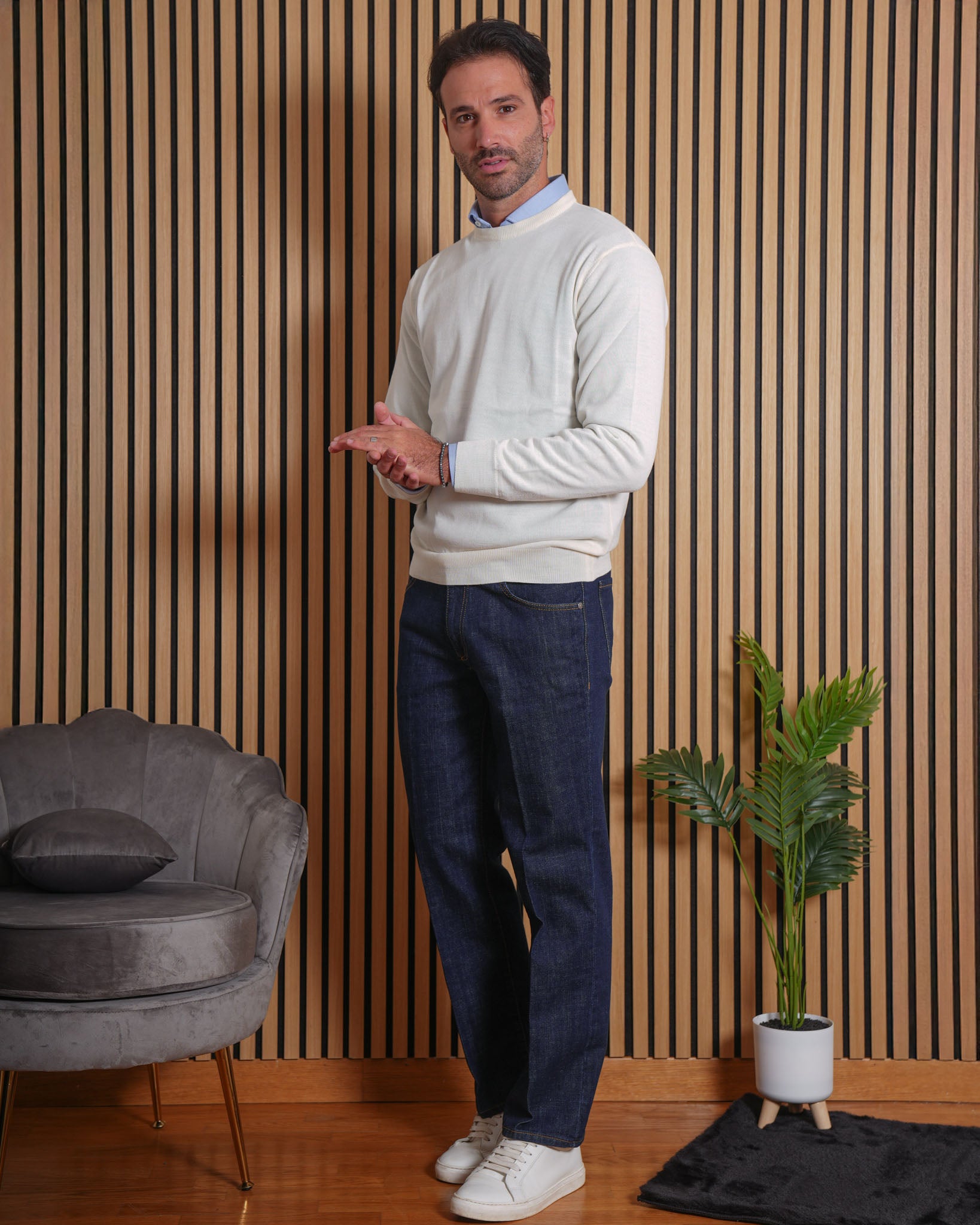 PALERMO - JEANS FONDO AMPIO SCURO