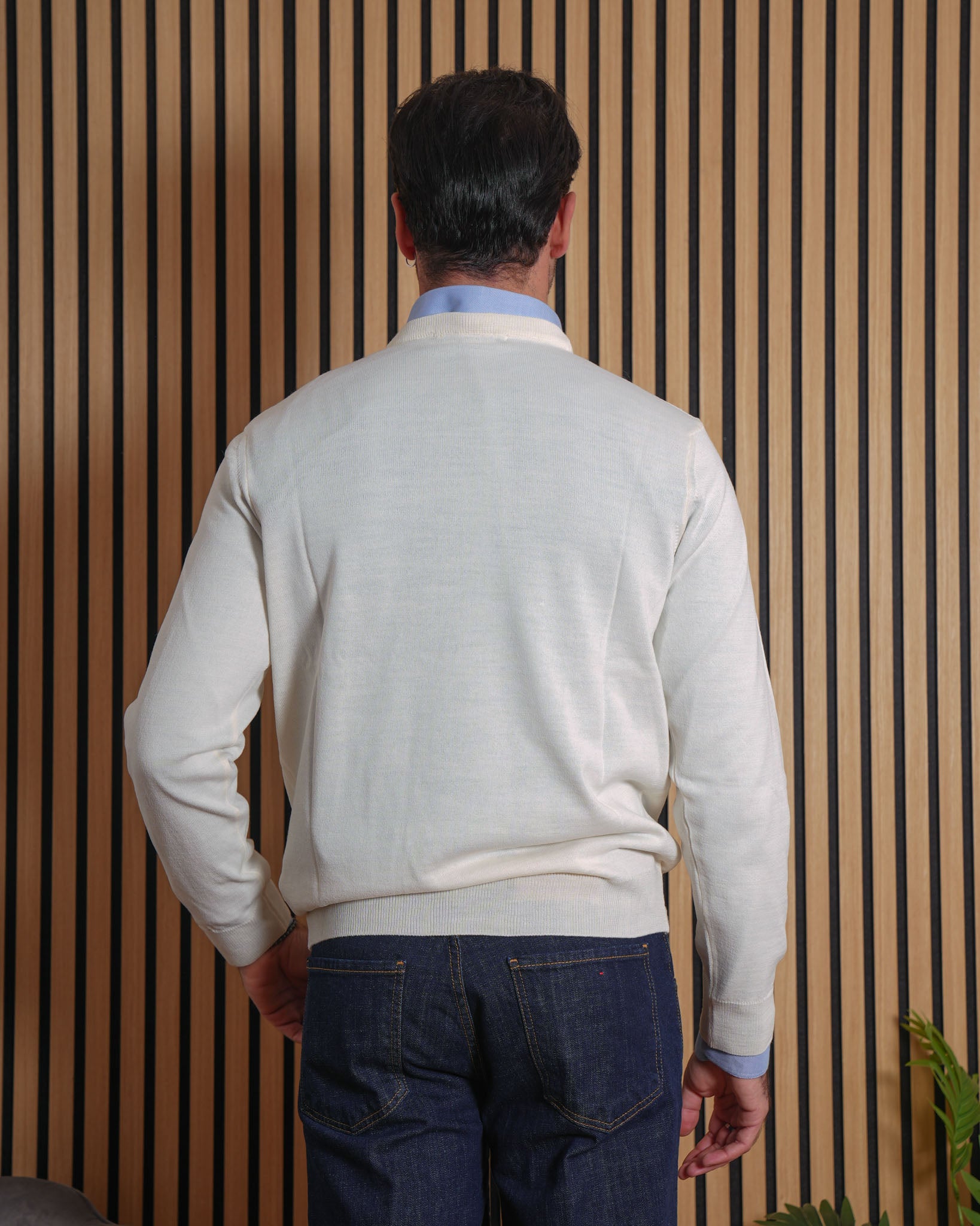 Lionel - Pullover in Lana Merino Panna