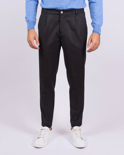 Firenze - Pantalone Sartoriale con vita elastica Nero