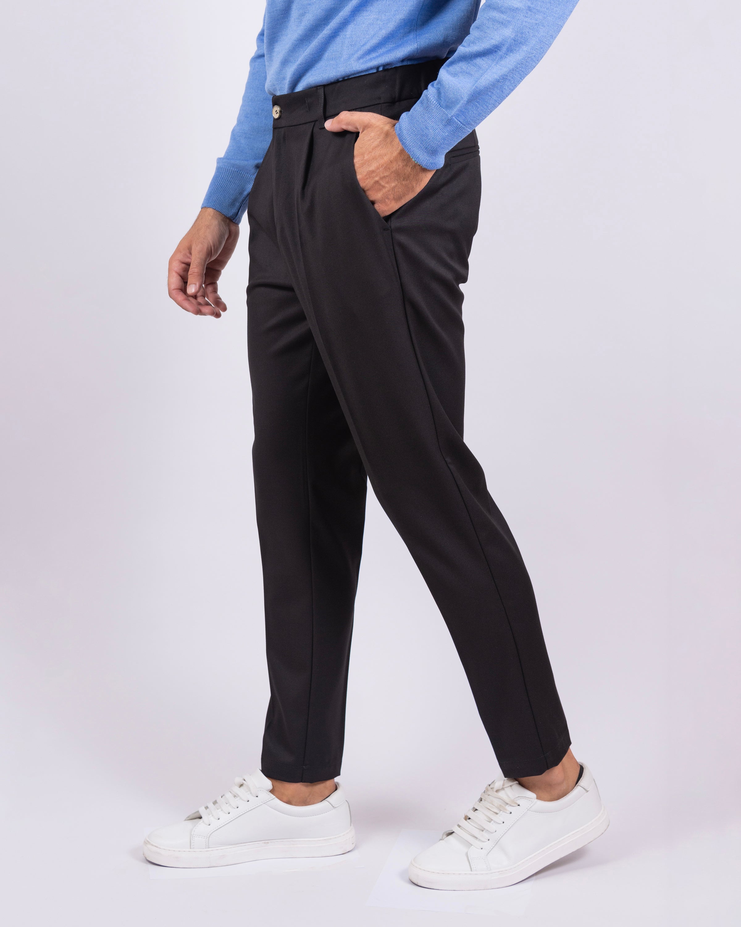 Firenze - Pantalone Sartoriale con vita elastica Nero
