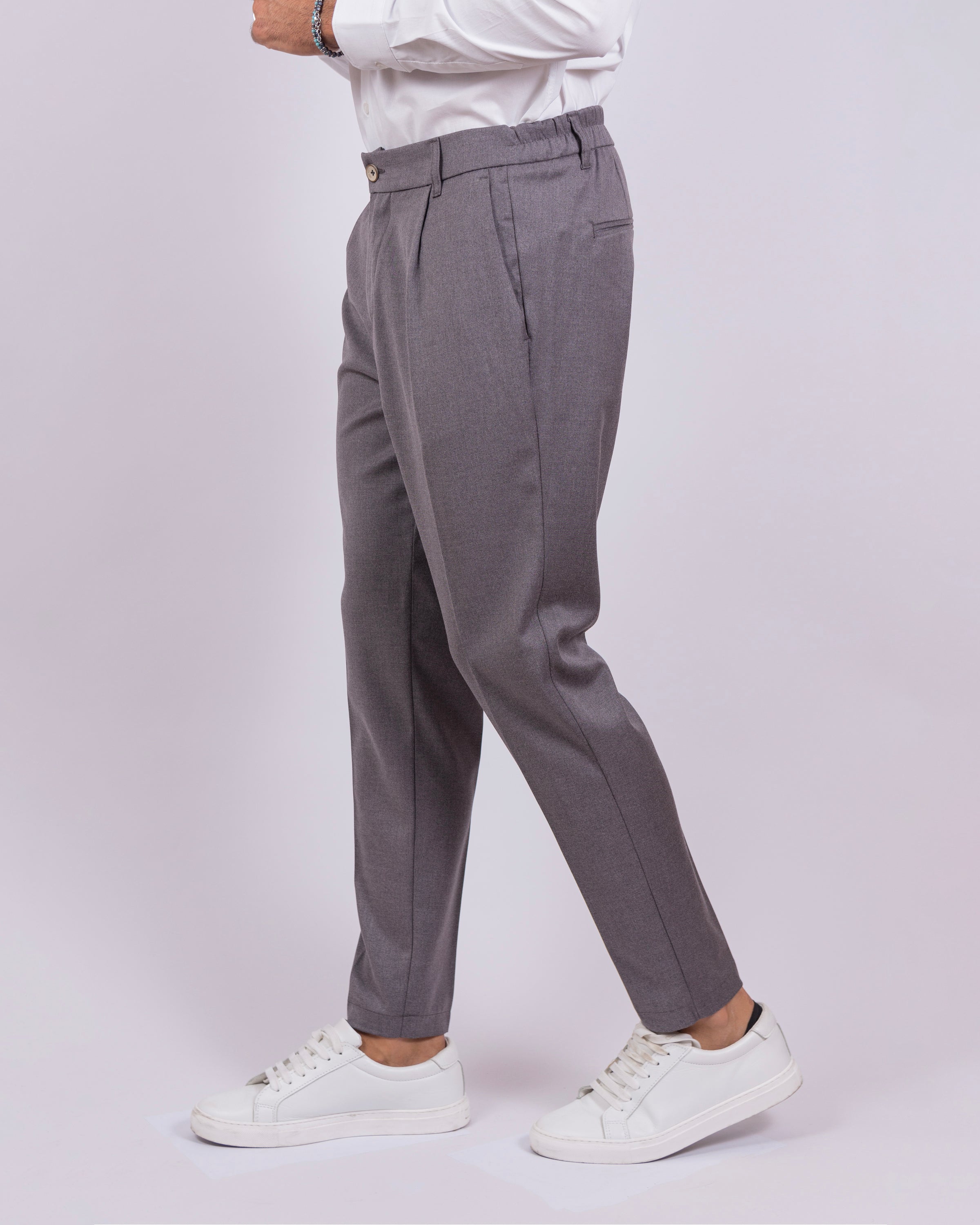 Firenze - Pantalone sartoriale con vita elastica Antracite