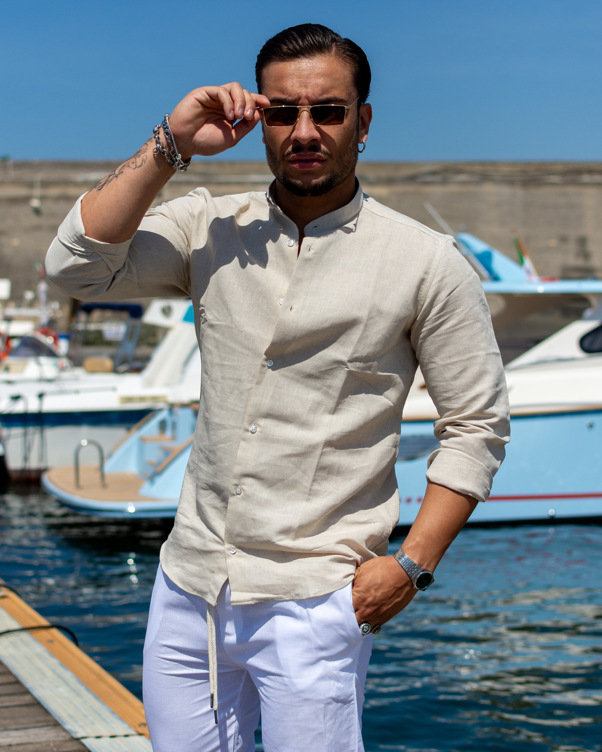 Amalfi - Camicia in lino Beige