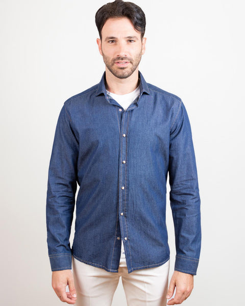 BOX MILANO BLU/CAMICIA JEANS SCURA