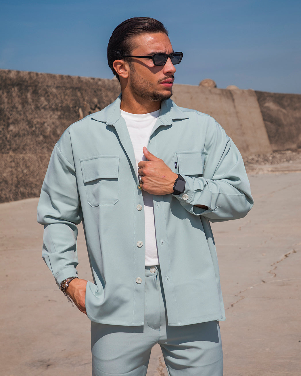 Camicia/Giacca "Orlando"- Verde Acqua
