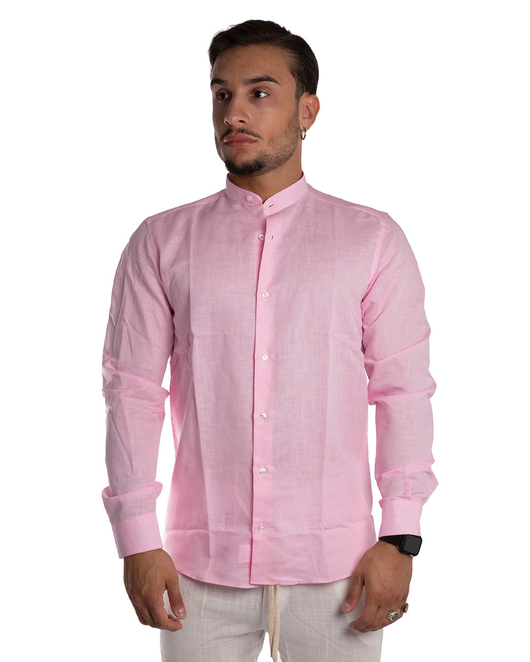Amalfi - Camicia in lino Rosa