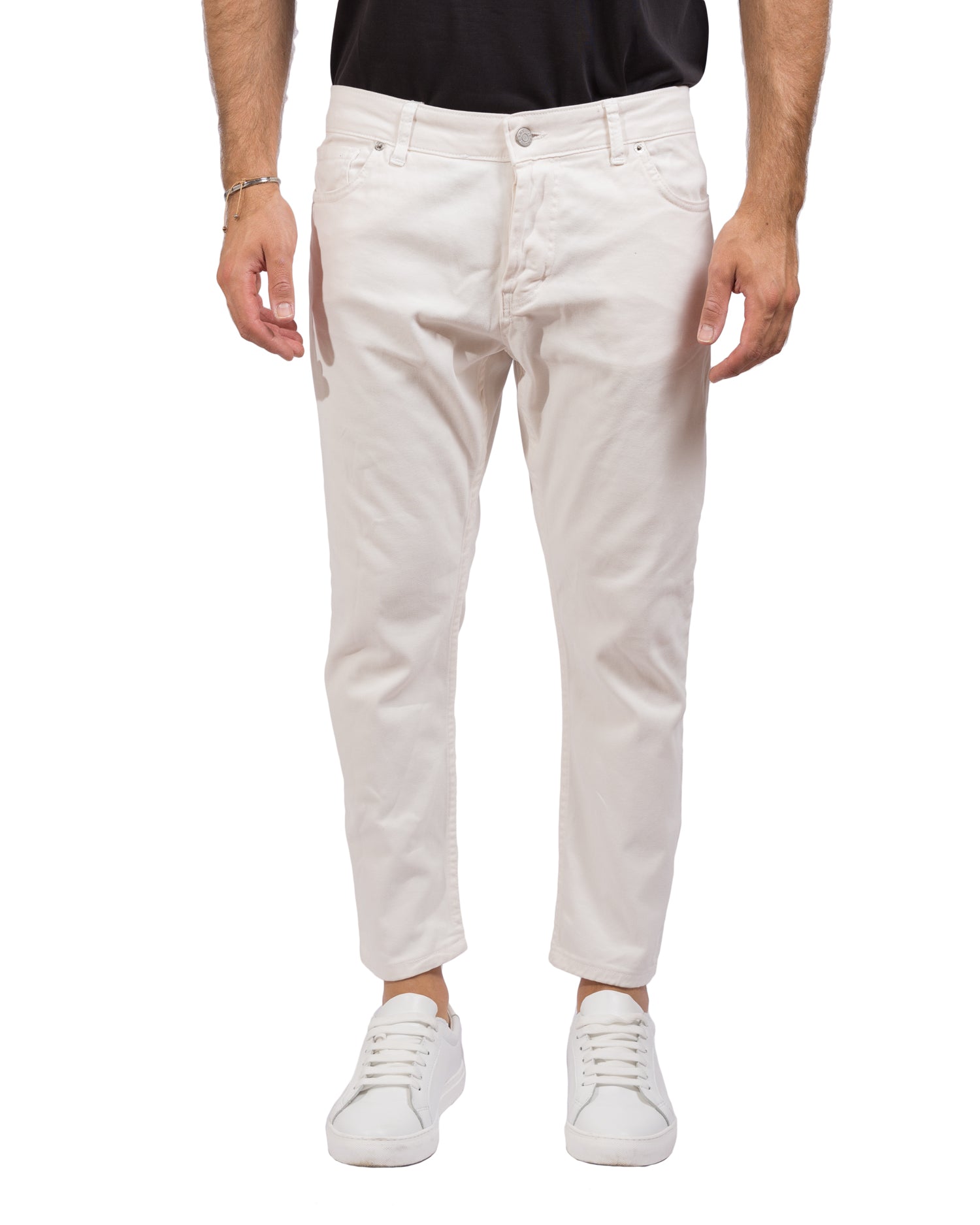 Dylan - Pantalone 5 tasche Panna