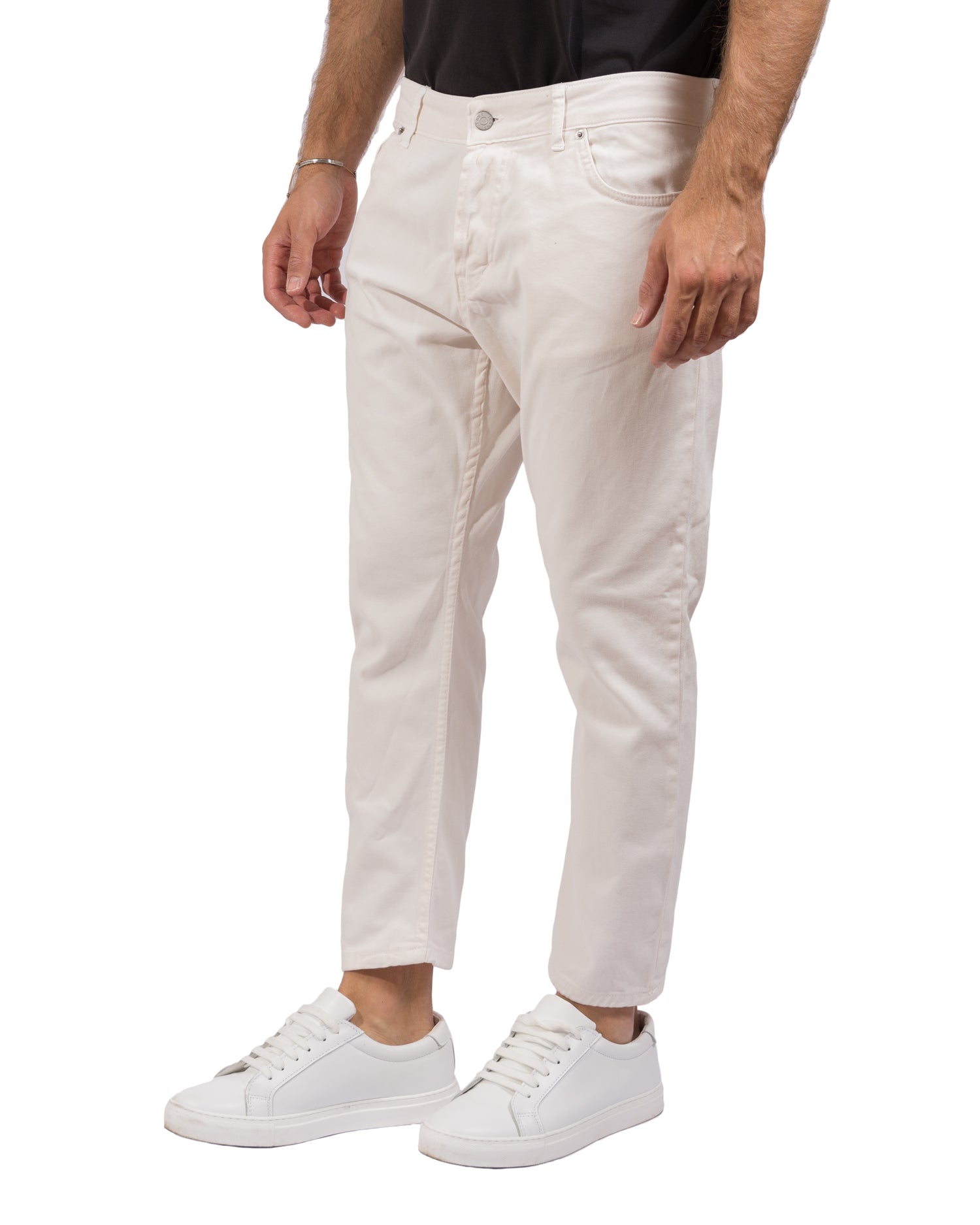 Dylan - Pantalone 5 tasche Panna