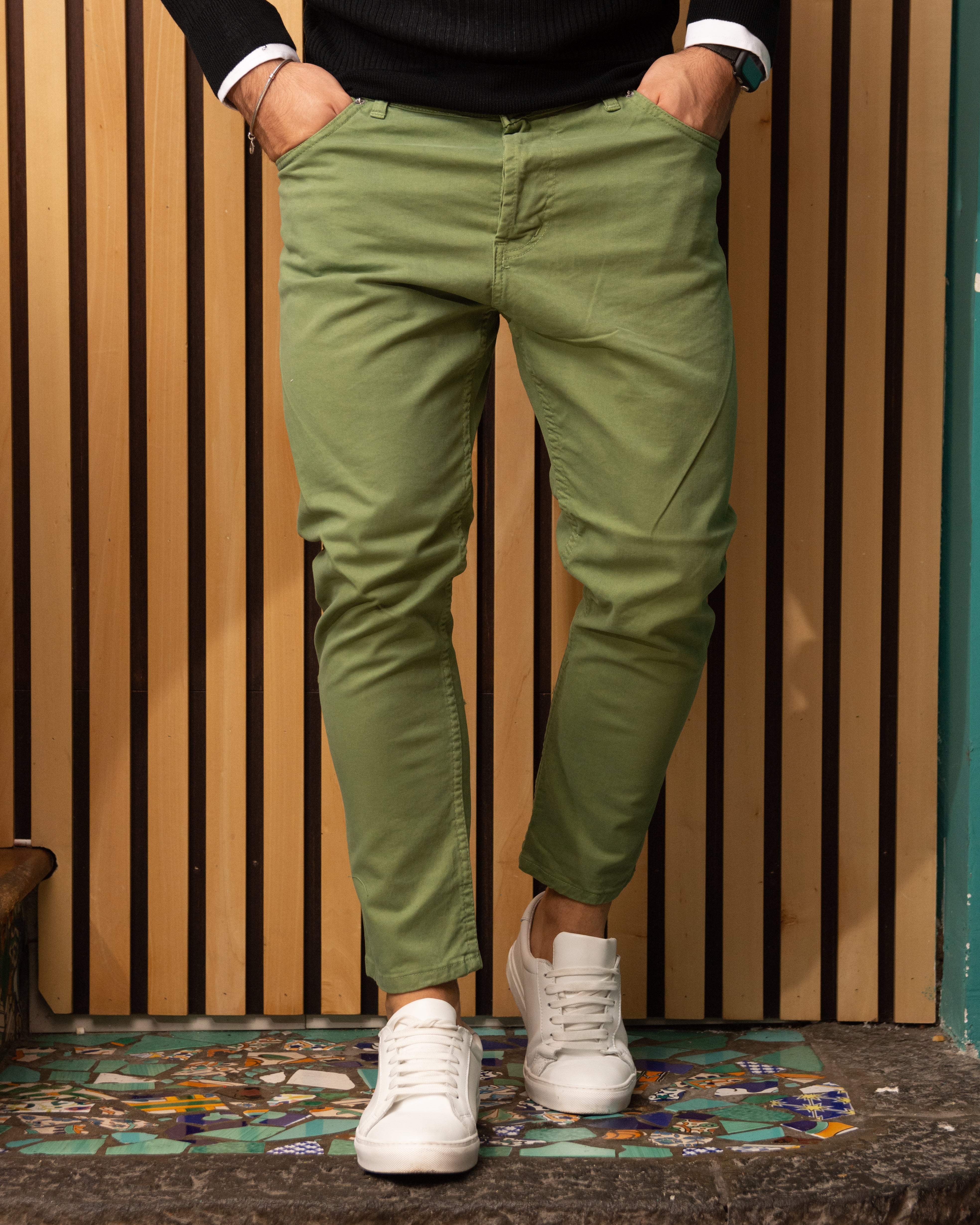 Dylan - Pantalone 5 tasche Verde